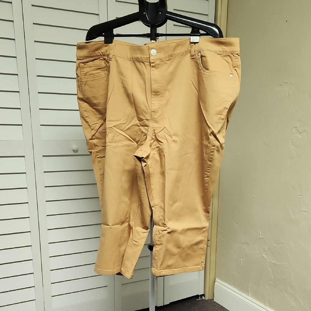 Lane Bryant Tan Cropped Pants